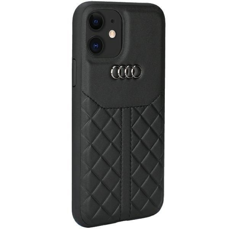 Audi Genuine Leather Zadní Kryt pro iPhone 11/XR Black