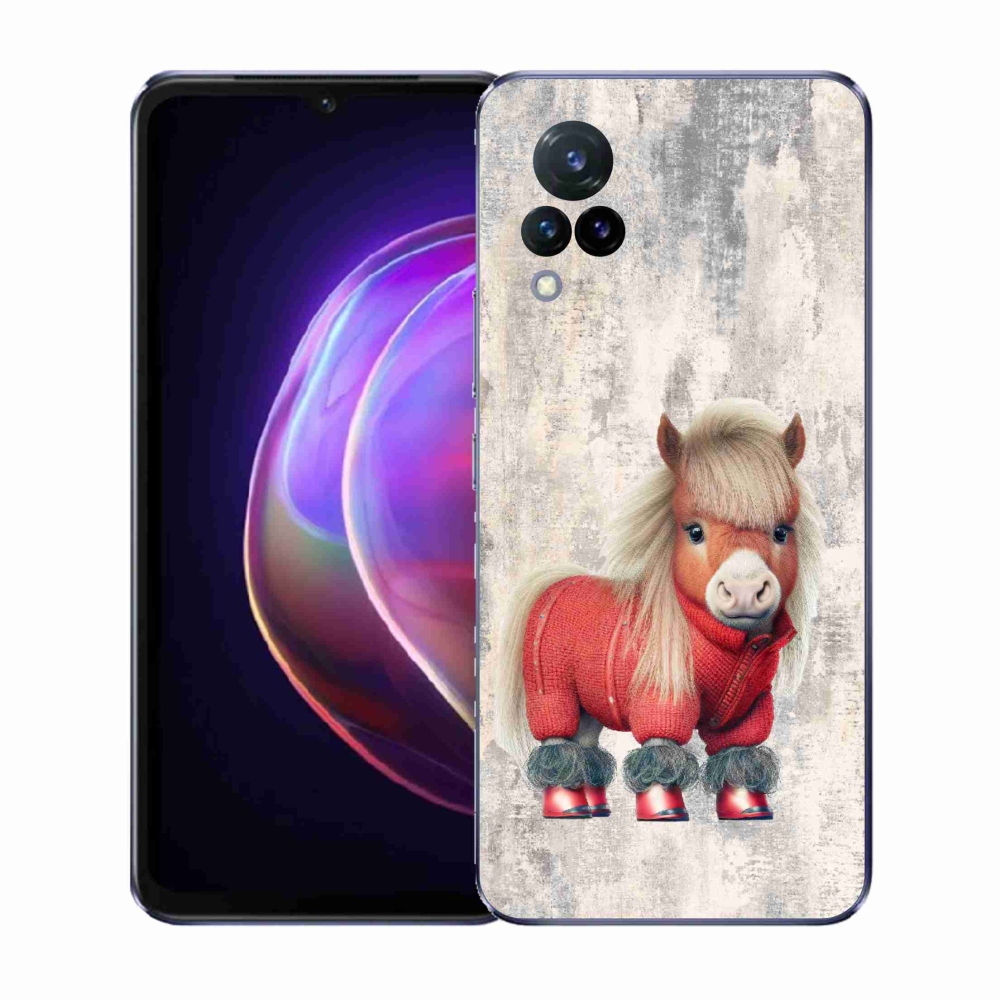 Gelový kryt mmCase na Vivo V21 4G/5G - poník ve svetru