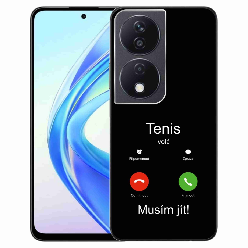 Gelový kryt mmCase na Honor X7b/Honor 90 Smart - tenis volá černé pozadí