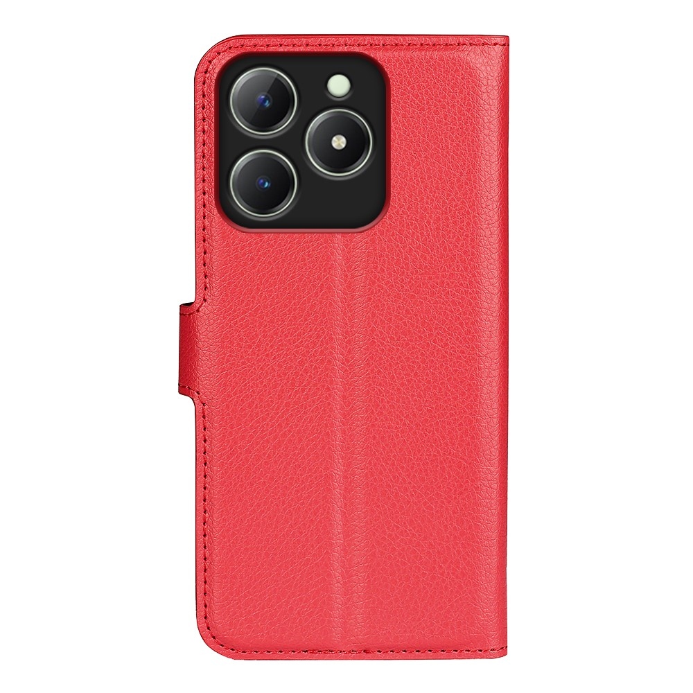 Litchi knížkové pouzdro na Realme C61/C63 - červené