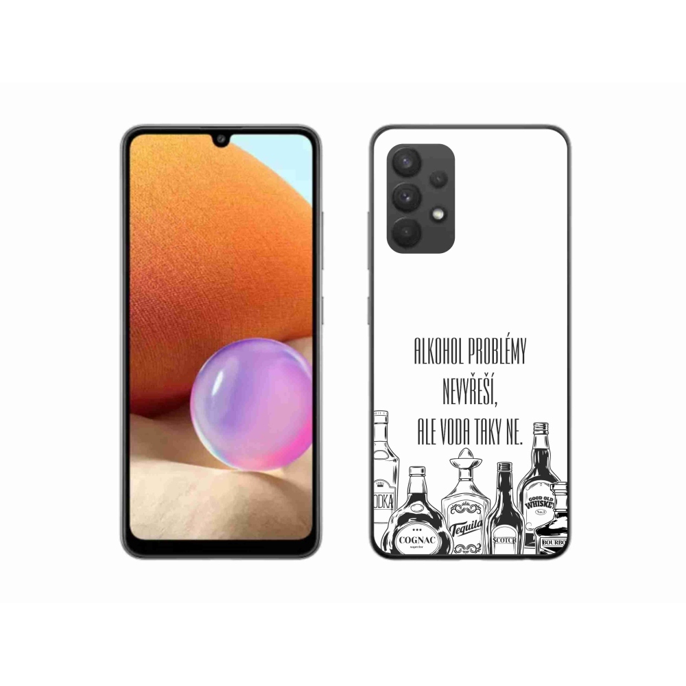 Gelový kryt mmCase na Samsung Galaxy A32 4G - vtipný text bílé pozadí