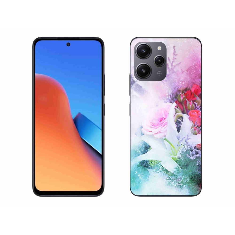 Gelový kryt mmCase na Xiaomi Redmi 12 - květiny 4