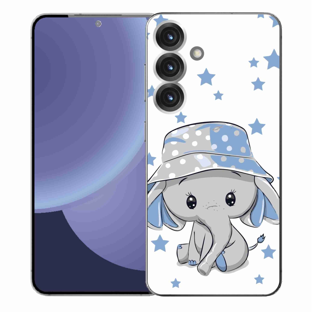 Gelový kryt mmCase na Samsung Galaxy S25+ - modrý slon