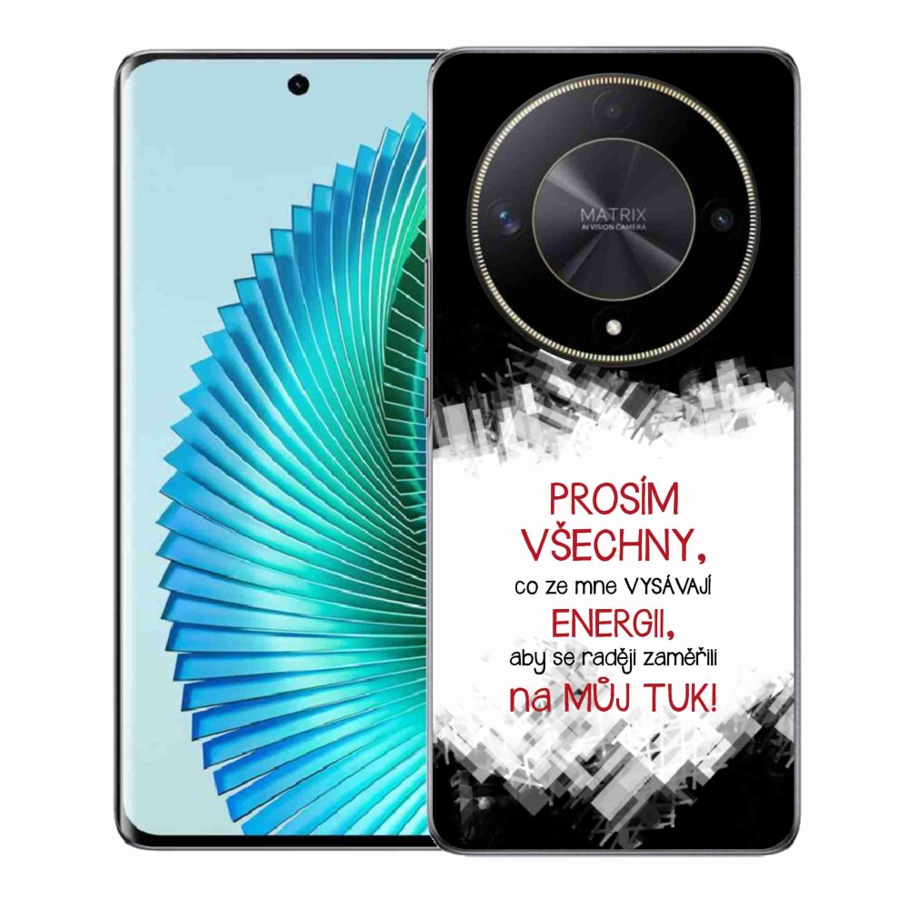 Gelový kryt mmCase na Honor Magic 6 Lite 5G - vtipný text 1 červený