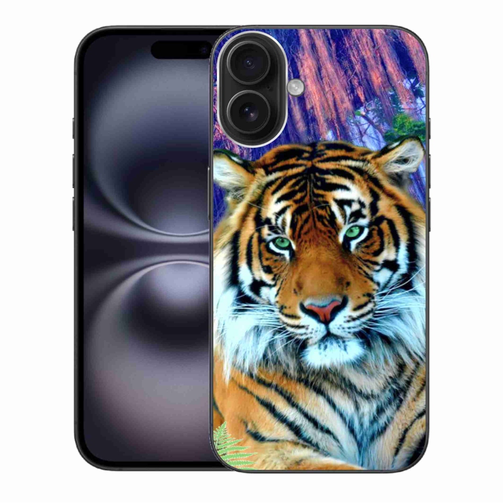 Gelový obal mmCase na iPhone 16 Plus - tygr