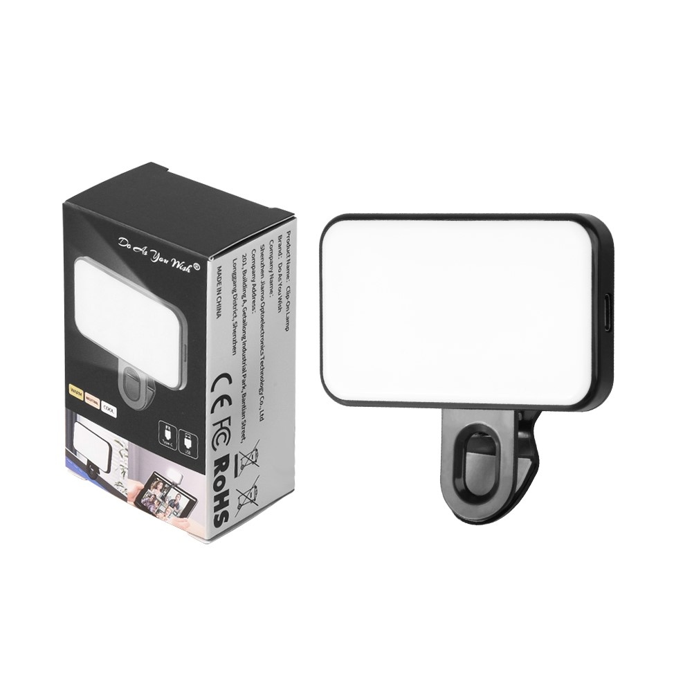 Mini LED světlo na mobil s klipem 24 LED - černé