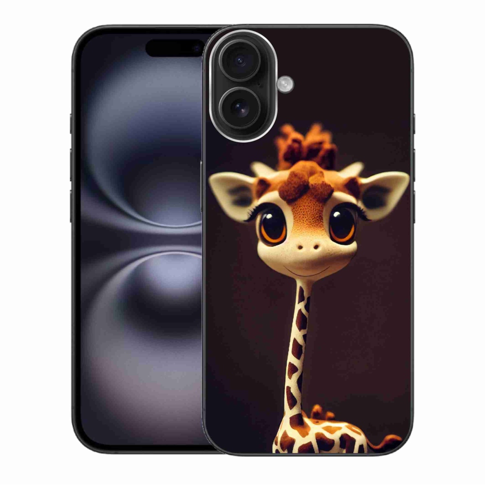 Gelový kryt mmCase na iPhone 16 Plus - malá žirafa