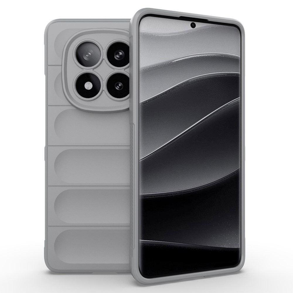 Rugg odolný gelový obal na Xiaomi Redmi Note 14 Pro+ 5G - světlešedý