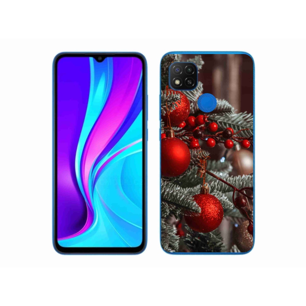 Gelový kryt mmCase na Xiaomi Redmi 9C - vánoční ozdoby 2