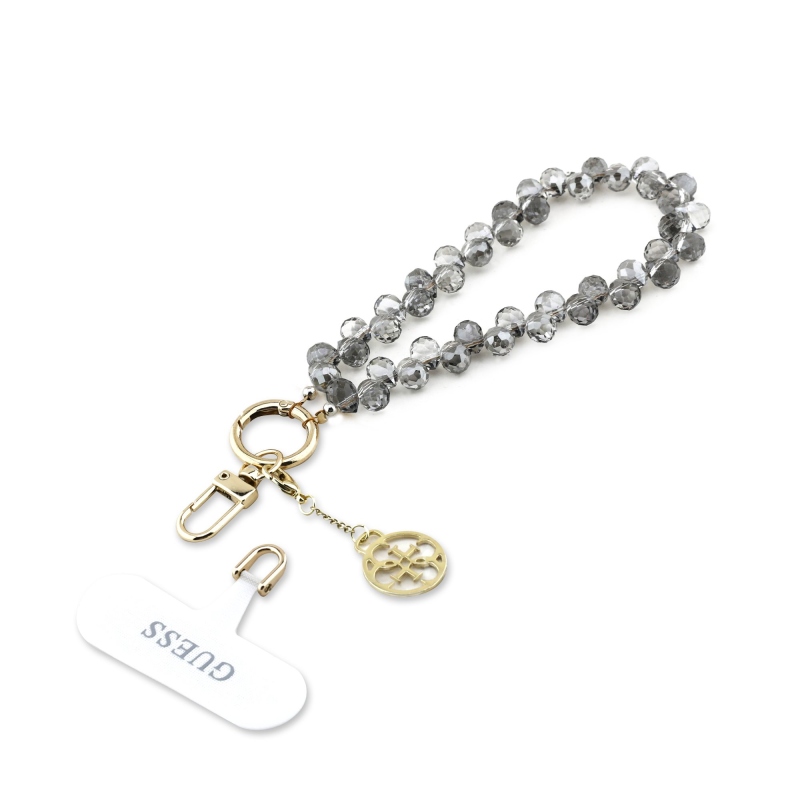 Guess Univerzální Popruh na Ruku Crystals 4G Charm Black