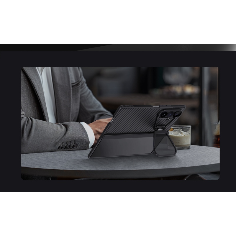 Nillkin CamShield Prop Magnetic (Transparent Lens) Zadní Kryt pro Samsung Galaxy Z Fold 8 Ultra Black