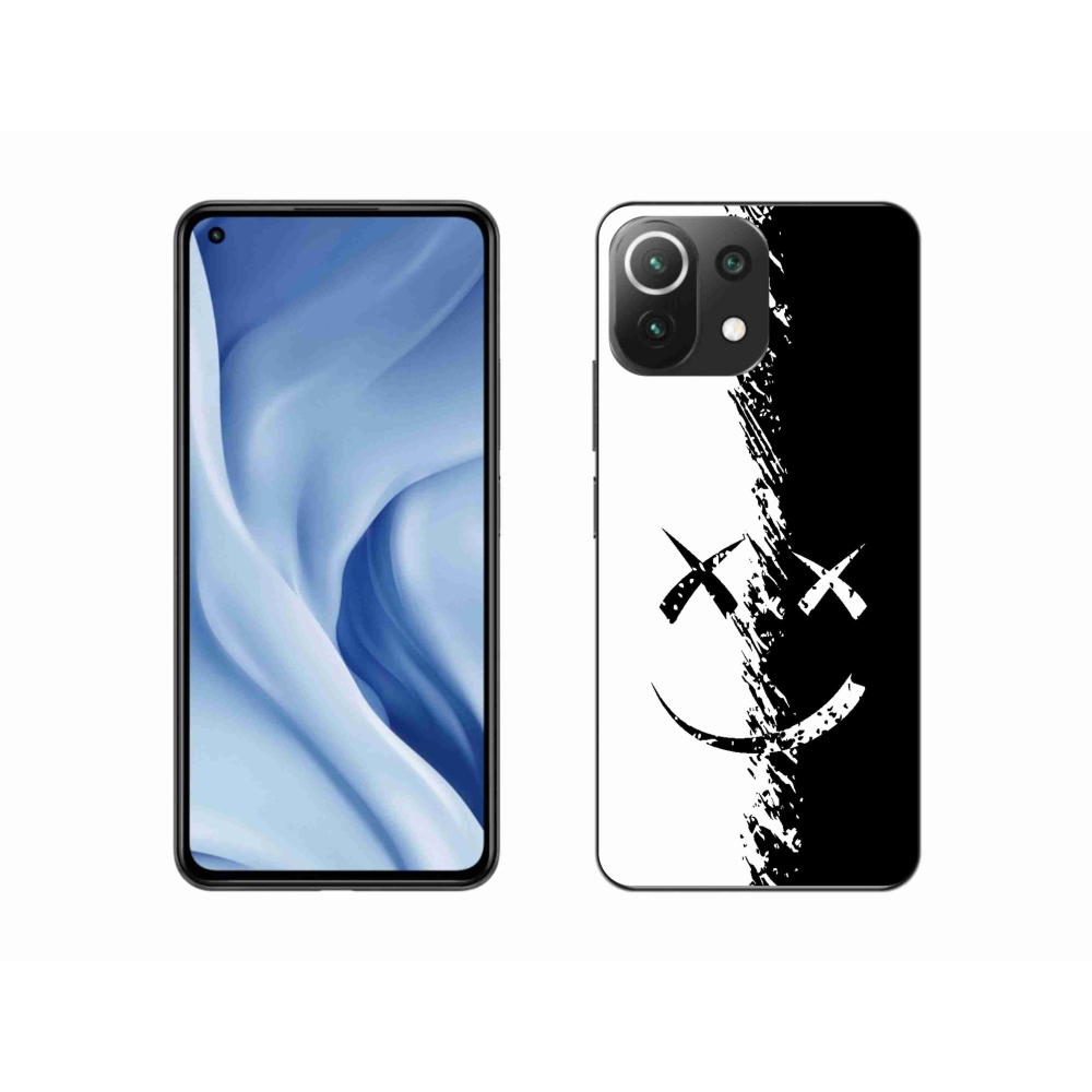 Gelový kryt mmCase na Xiaomi 11 Lite 5G NE - černobílý smajlík