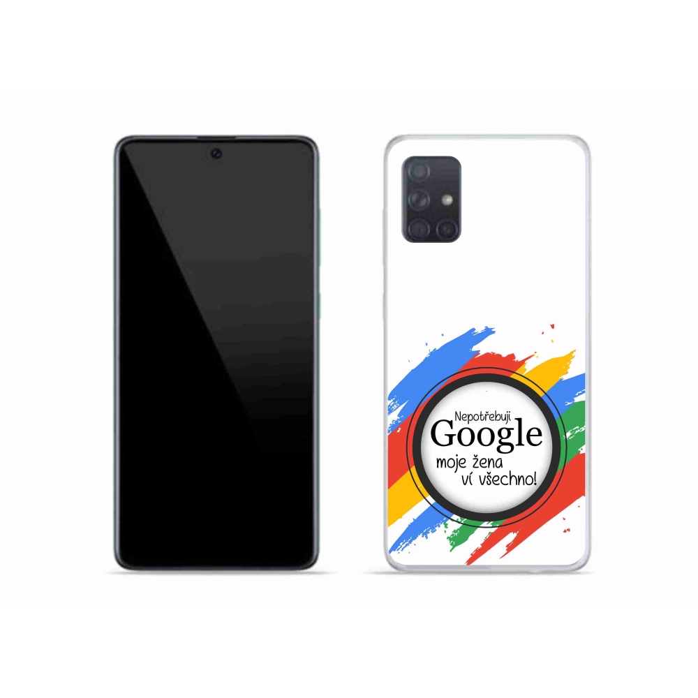 Gelový kryt mmCase na Samsung Galaxy A51 - žena ví všechno bílé pozadí