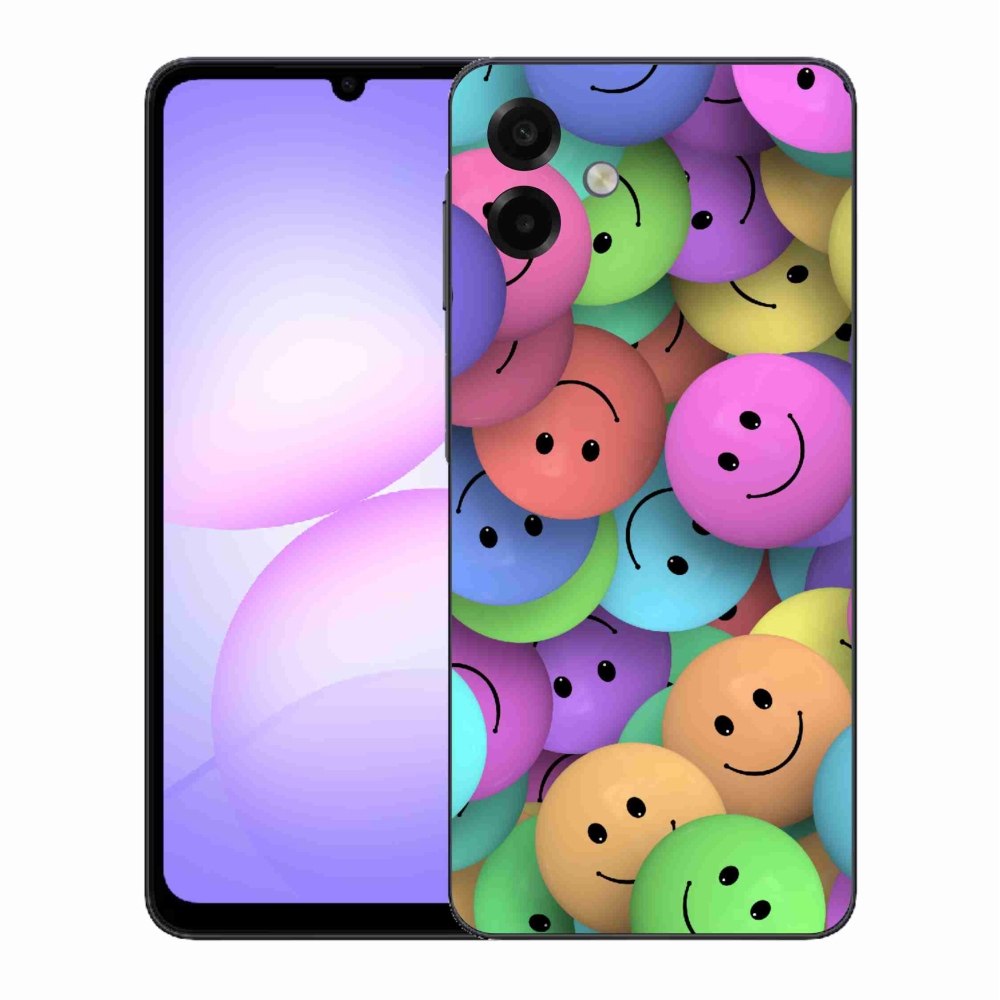 Gelový kryt mmCase na Samsung Galaxy A07 4G - barevní smajlíci