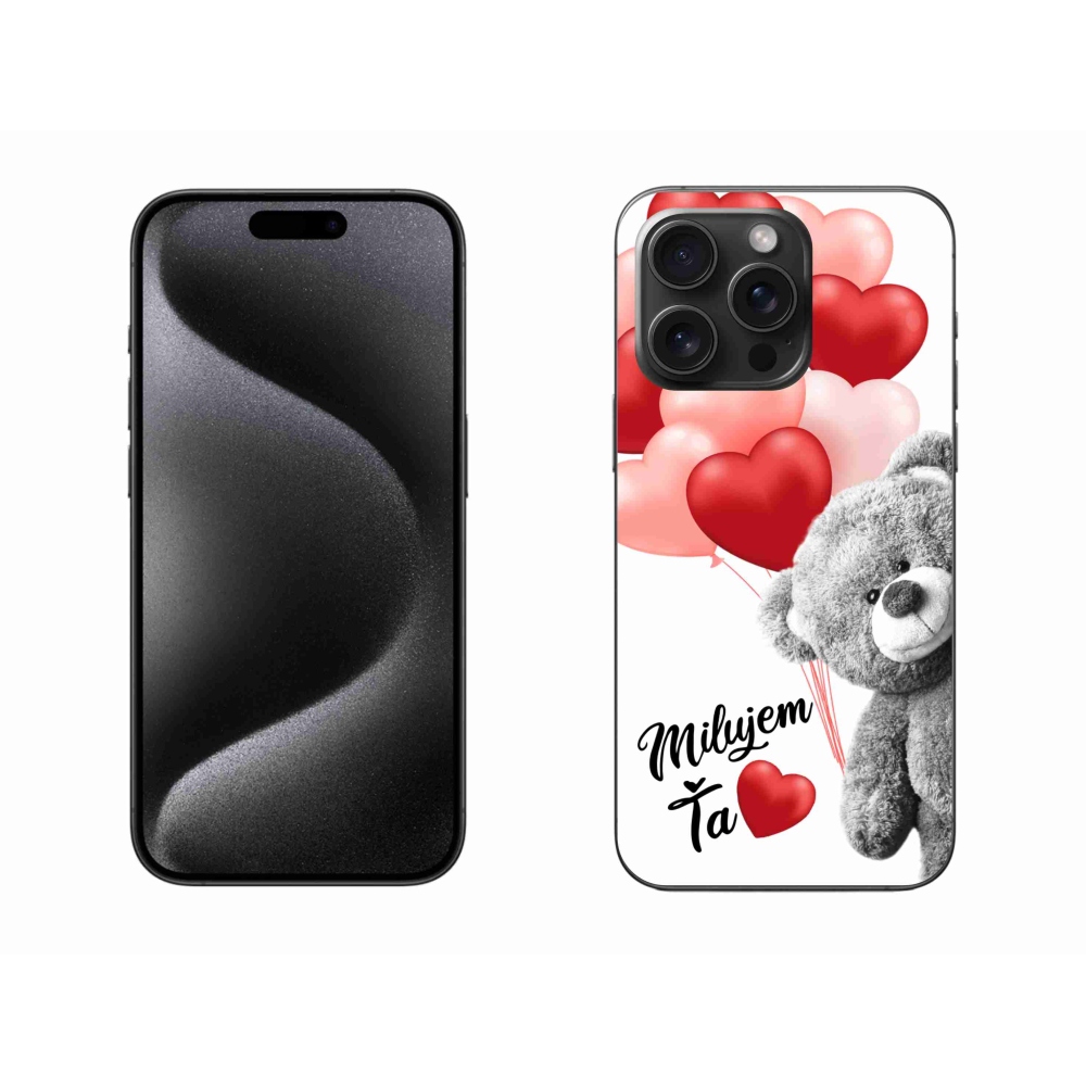 Gelový obal mmCase na iPhone 15 Pro Max - milujem Ťa sk