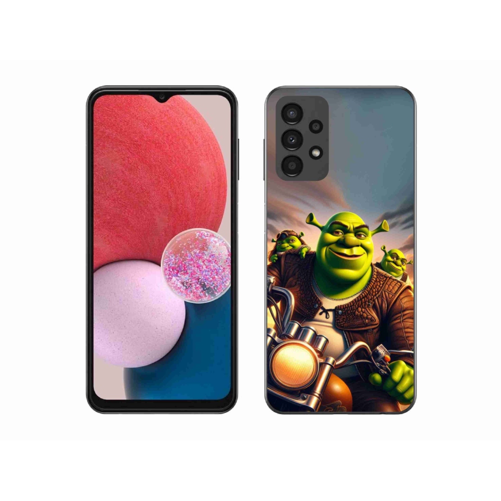 Gelový kryt mmCase na Samsung Galaxy A13 4G - shrek na motorce
