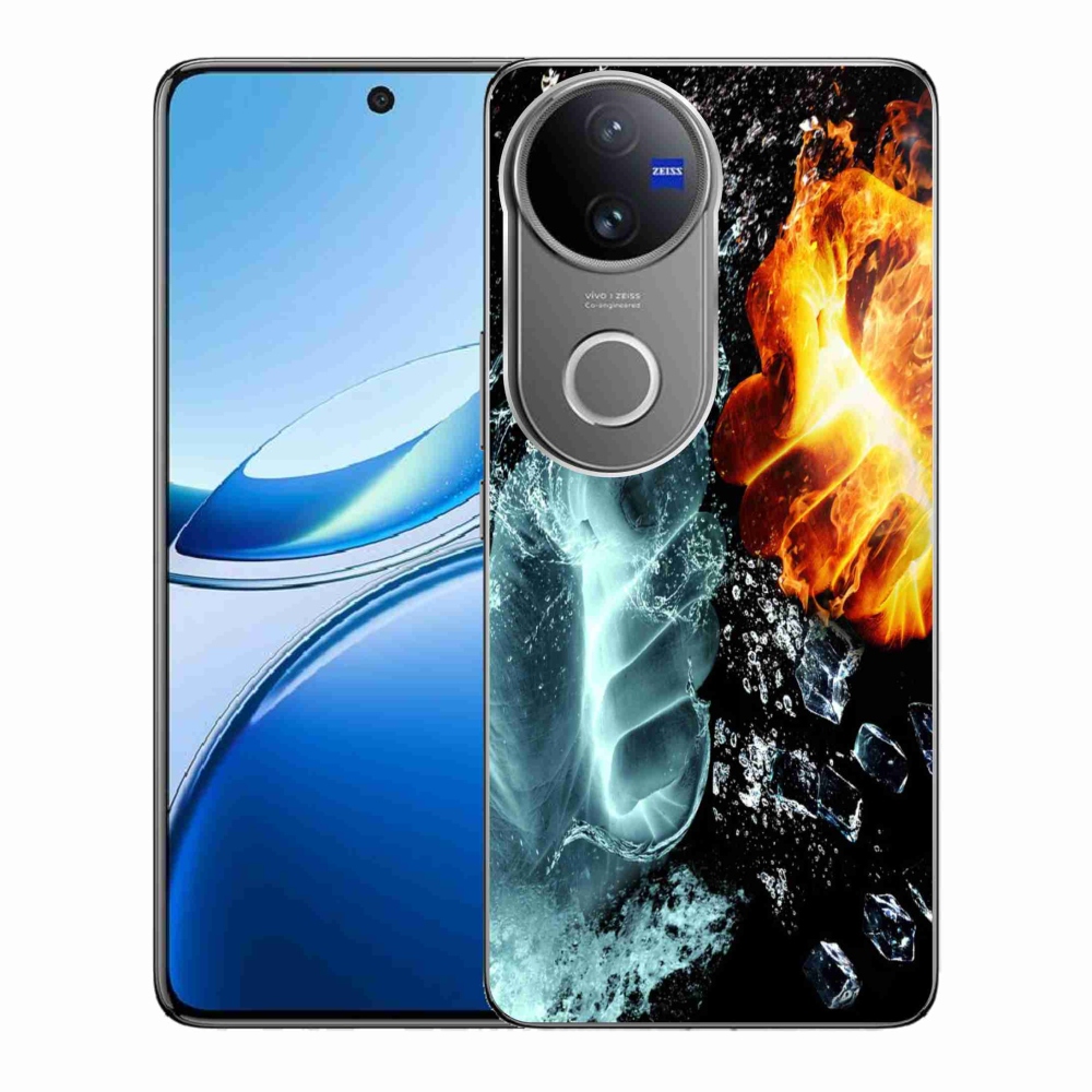 Gelový kryt mmCase na Vivo V50 5G - voda a oheň