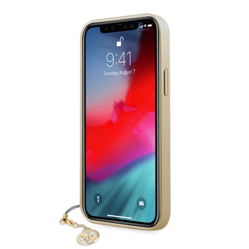 Guess 4G Charms Zadní Kryt pro iPhone 12/12 Pro 6.1 Grey