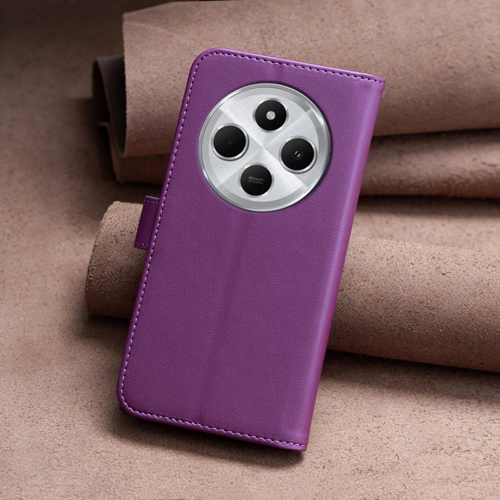 BNF knížkové pouzdro na Xiaomi Redmi 14C/Poco C75 - tmavěfialové