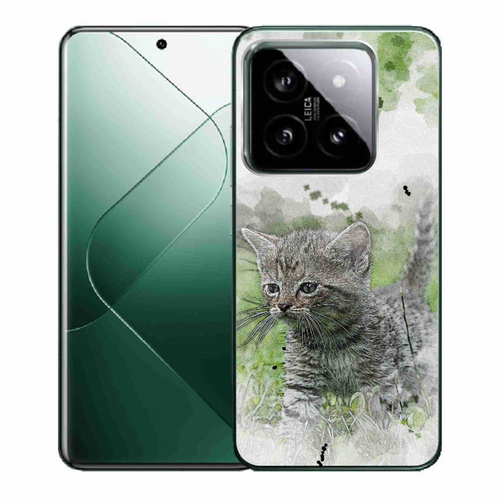 Gelový kryt mmCase na Xiaomi 14 - roztomilé kotě 1