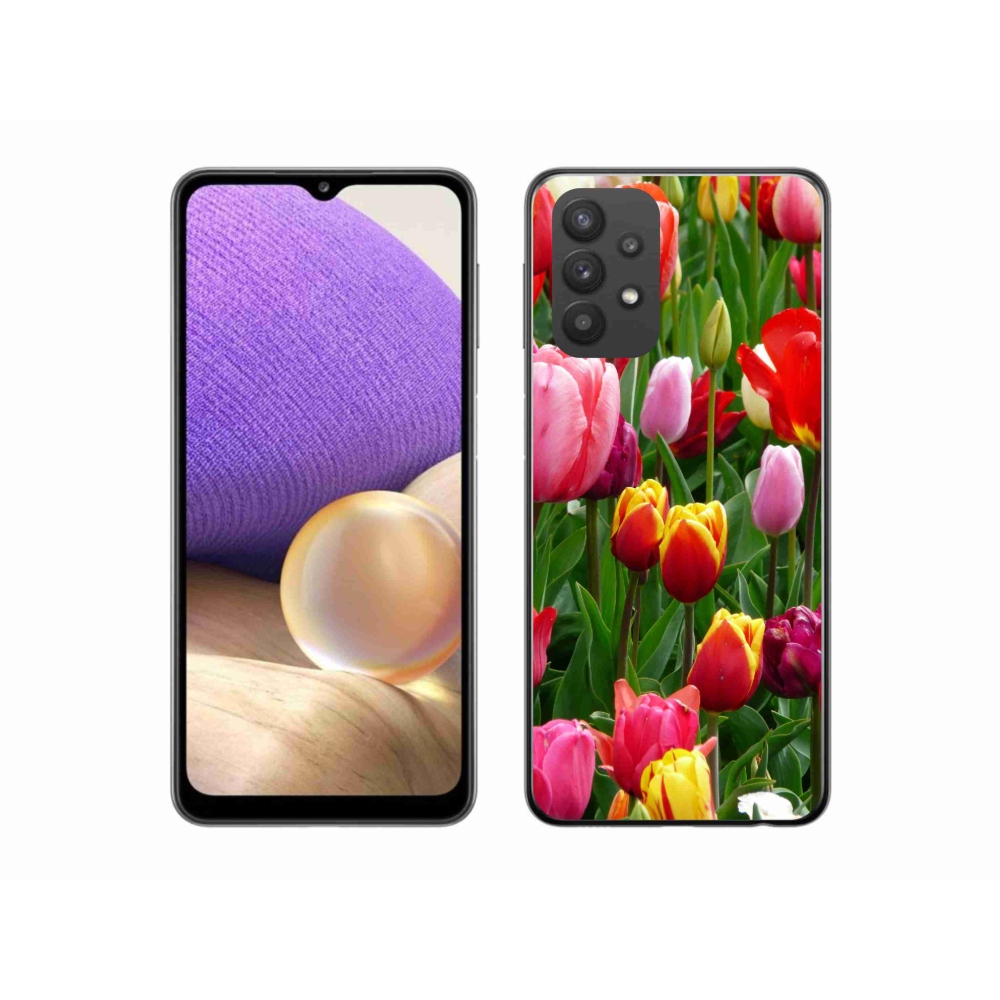 Gelový kryt mmCase na Samsung Galaxy A32 5G - tulipány