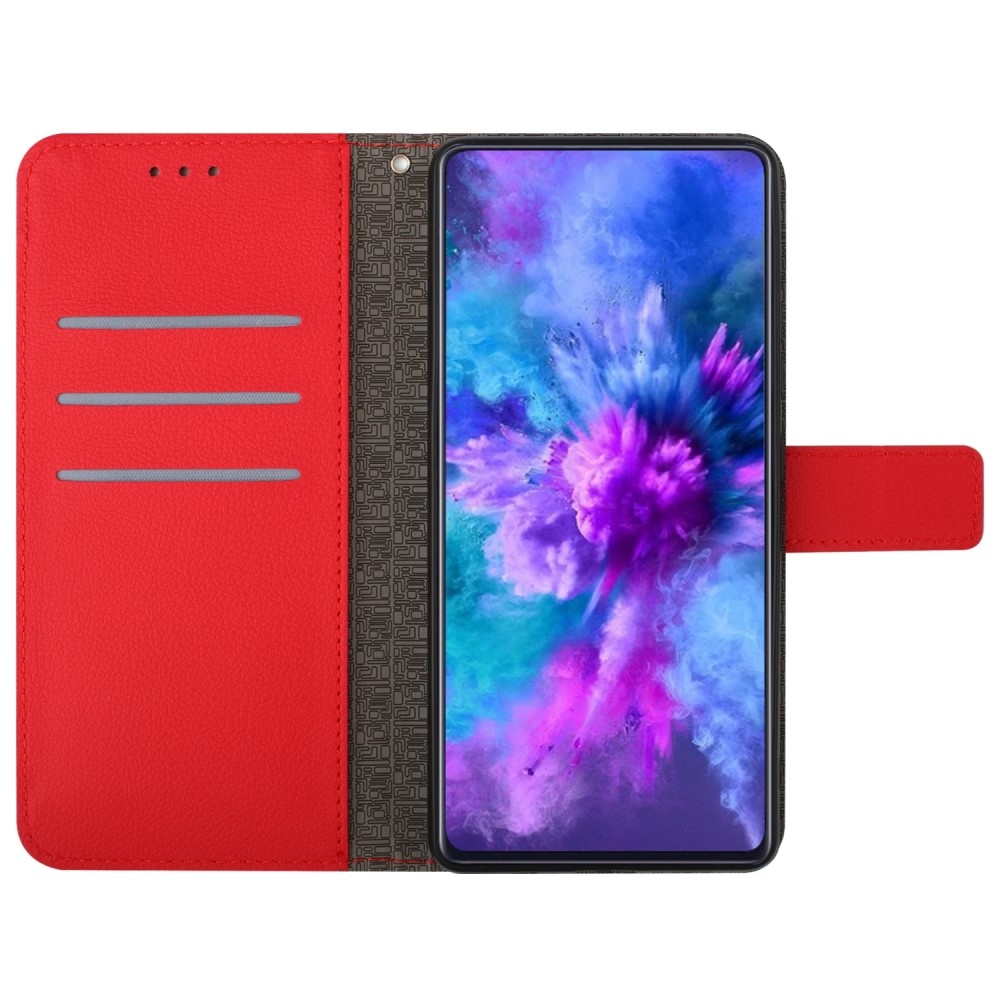 Texture knížkové pouzdro na mobil Realme C67 - červené