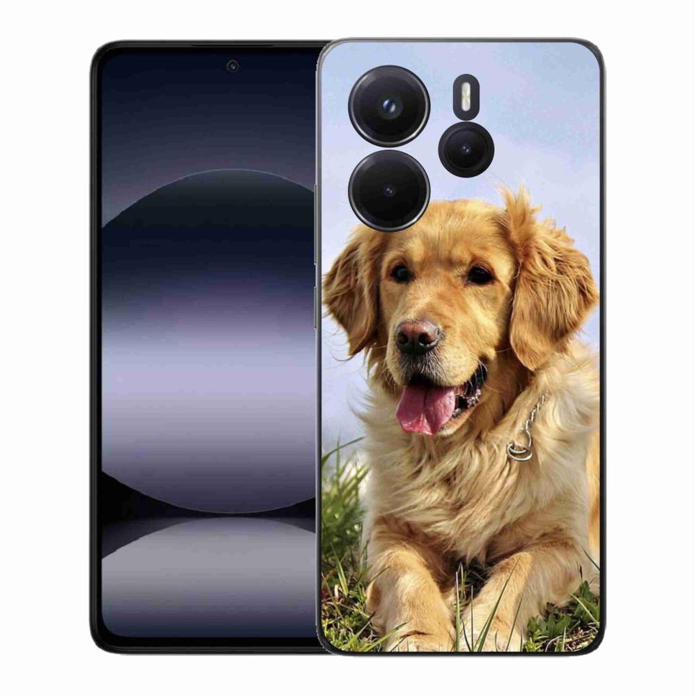 Gelový kryt mmCase na Xiaomi Redmi Note 14 - zlatý retrívr