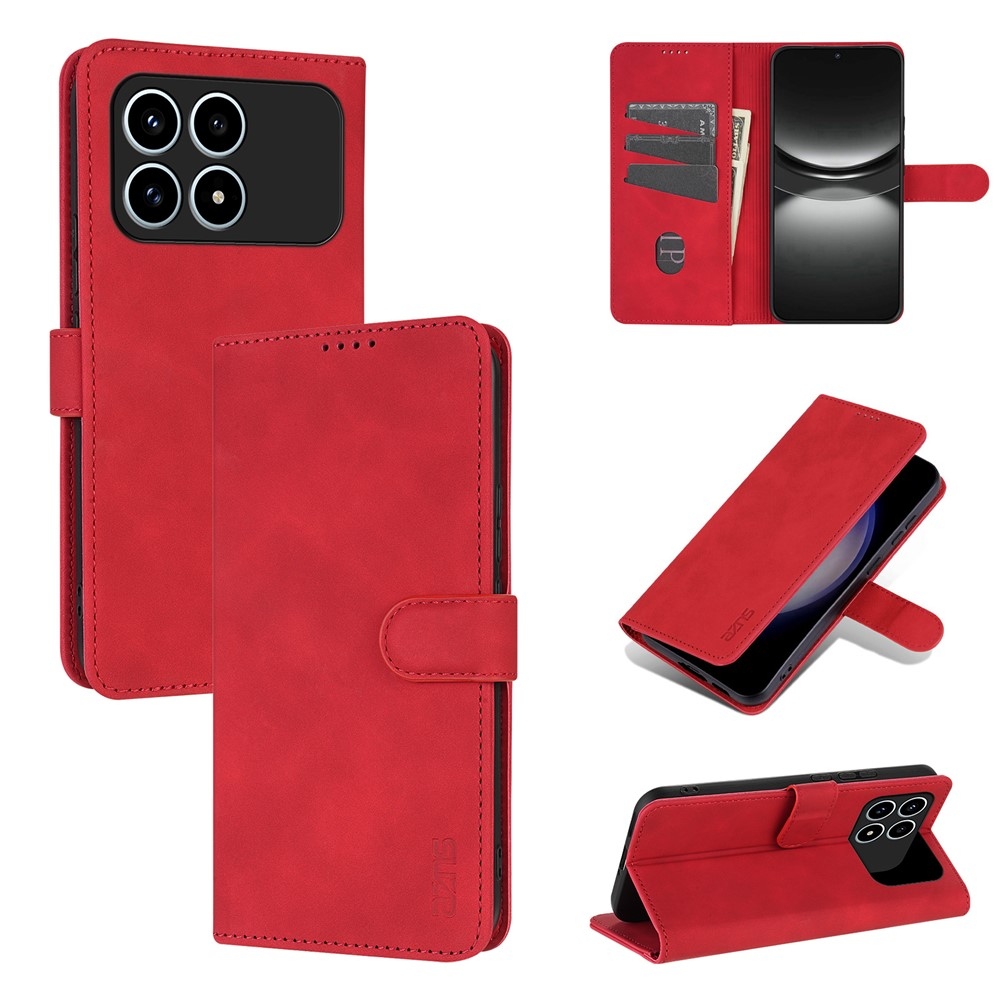 AZNS Case knížkové pouzdro na Xiaomi Poco F8 Pro 5G - červené