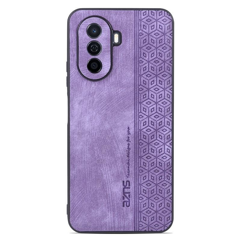 AZNS gelový obal potažený PU kůží pro mobil Huawei Nova Y70 - fialový