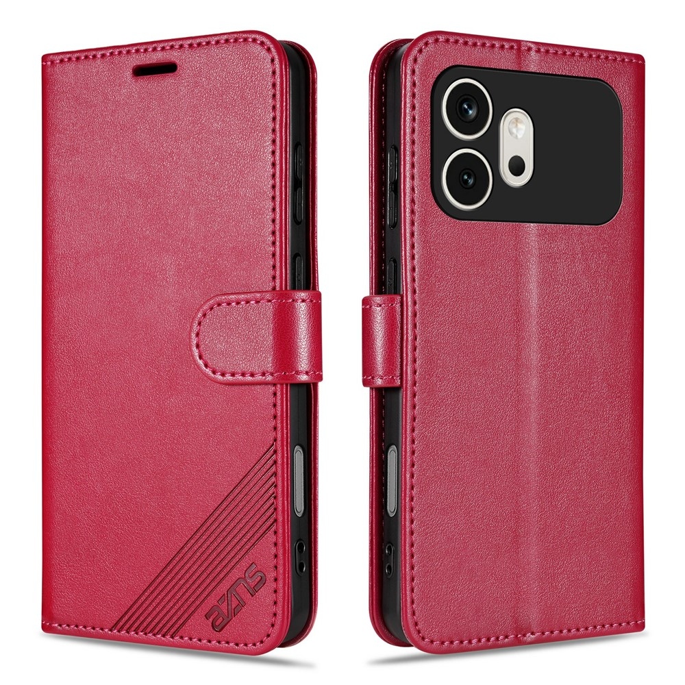 AZNS knížkové pouzdro na Honor 600 5G - červené