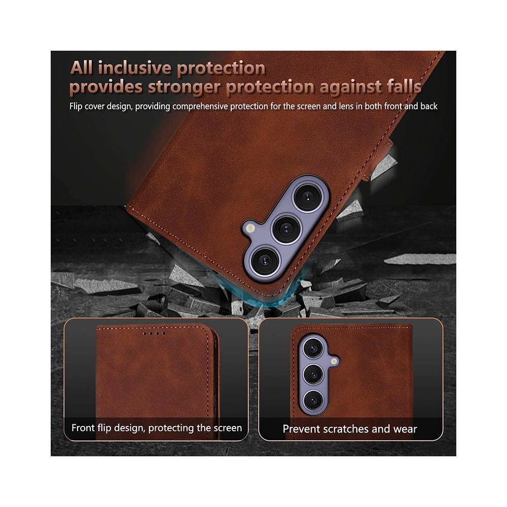 AZNS knížkové pouzdro na Samsung Galaxy A57 5G - hnědé