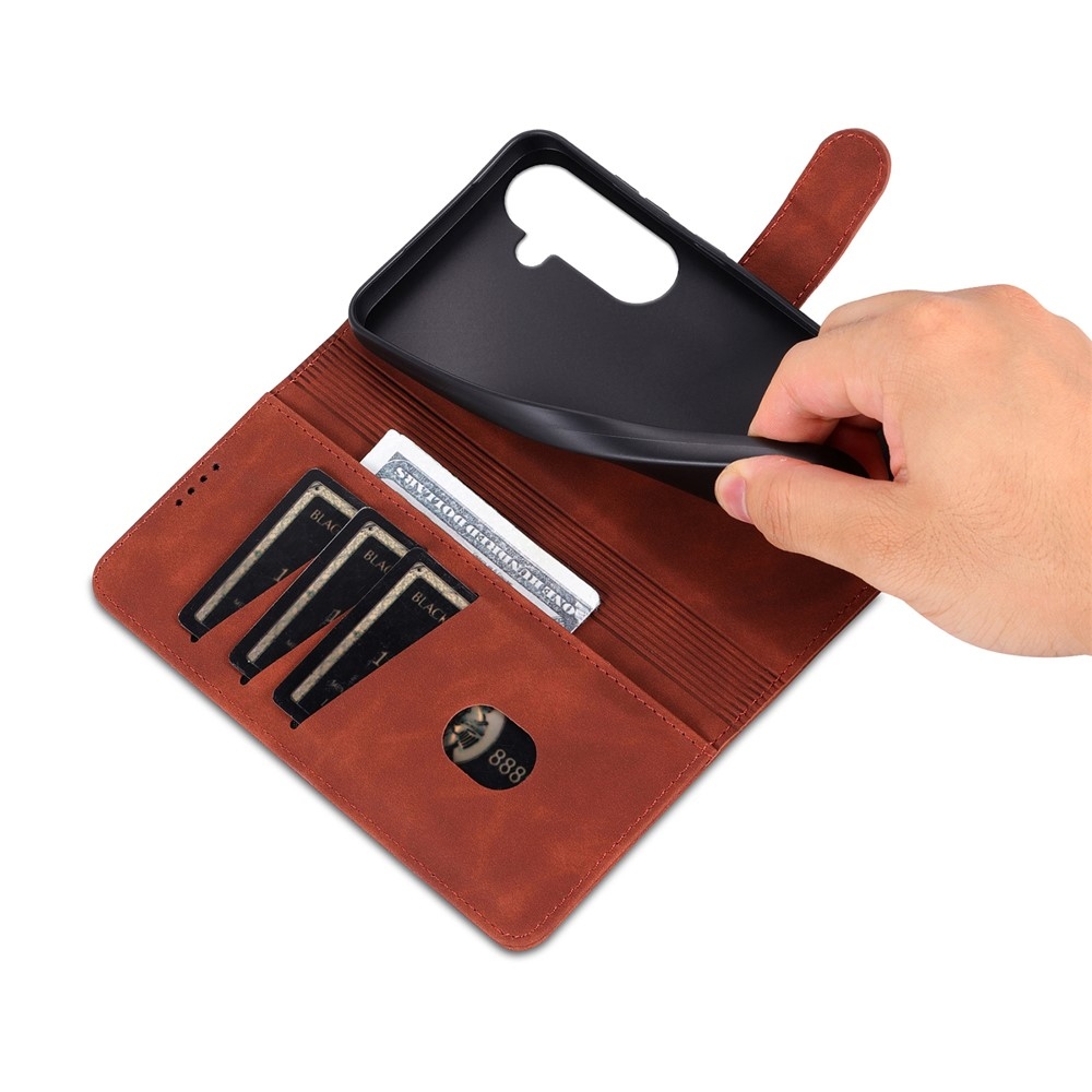 AZNS knížkové pouzdro na Samsung Galaxy A57 5G - hnědé