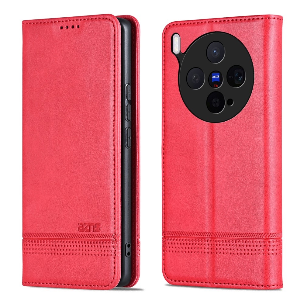 AZNS knížkové pouzdro na Vivo X300 5G - červené