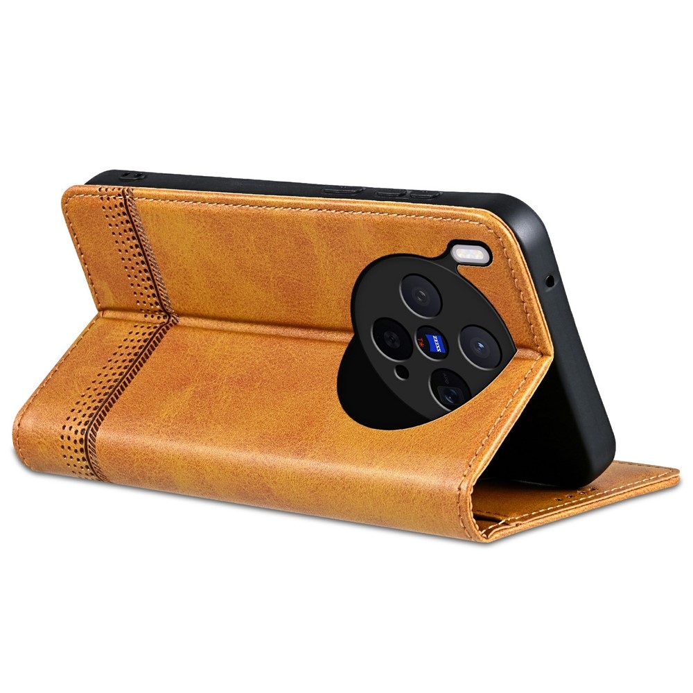 AZNS knížkové pouzdro na Vivo X300 5G - světlehnědé