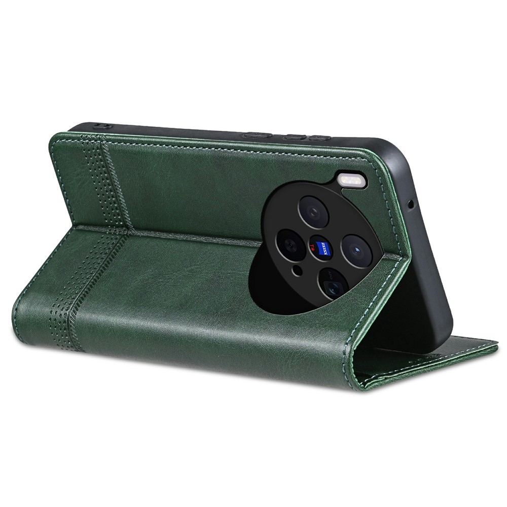 AZNS knížkové pouzdro na Vivo X300 5G - zelené