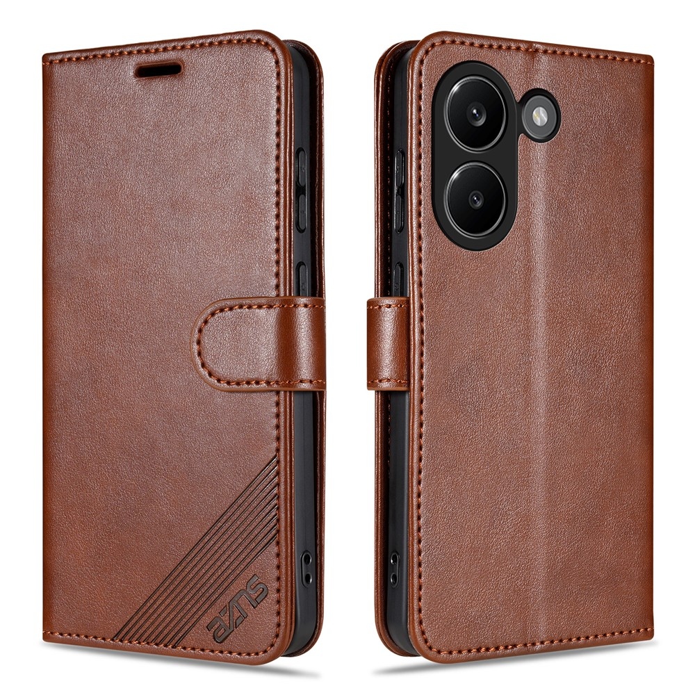 AZNS knížkové pouzdro na Xiaomi Poco X8 Pro 5G - hnědé