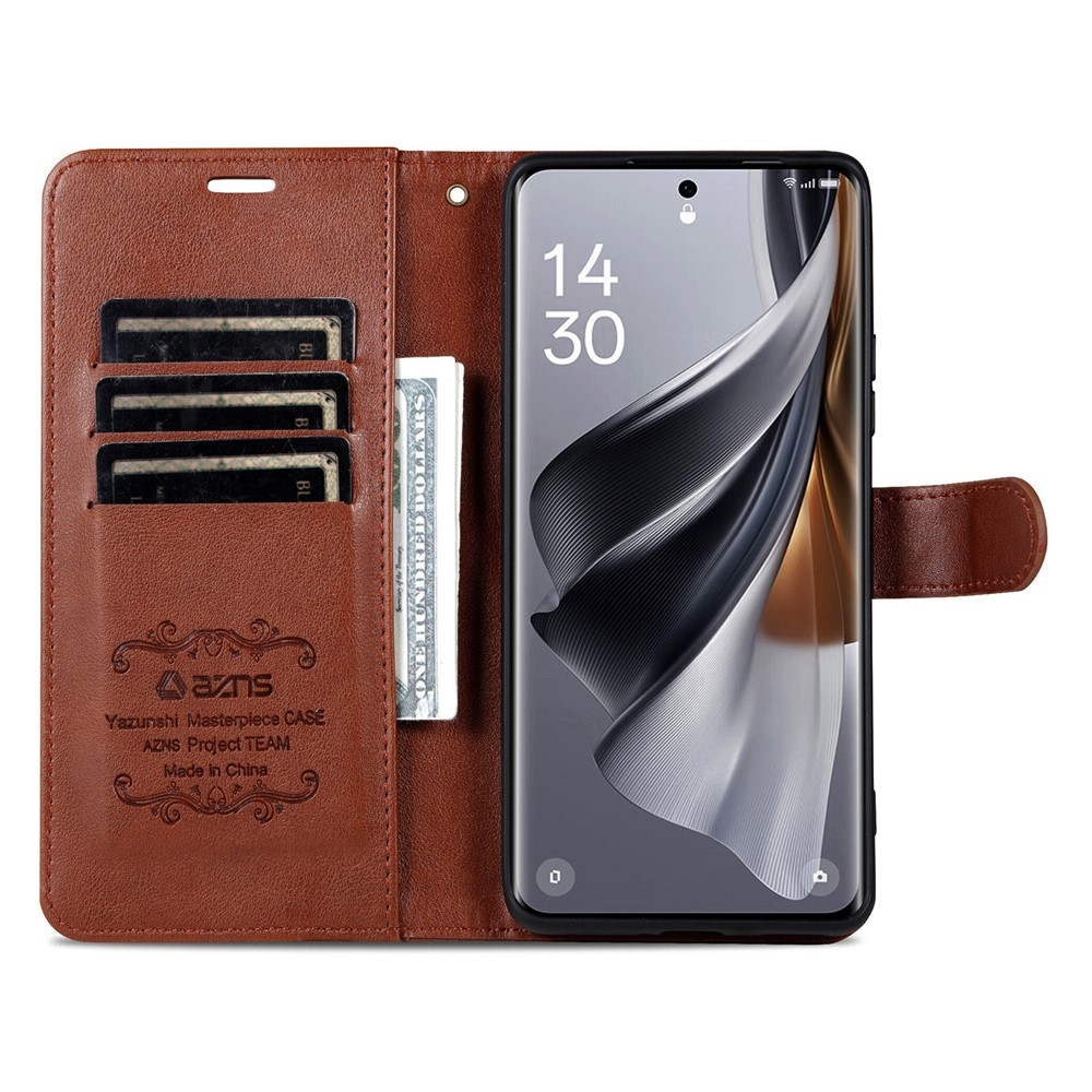 AZNS knížkové pouzdro na Xiaomi Poco X8 Pro Max 5G - hnědé