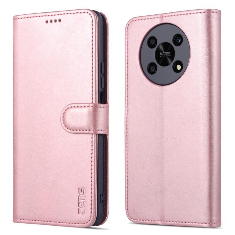 AZNS PU kožené peněženkové pouzdro na mobil Honor Magic 4 Lite 5G - růžovozlaté