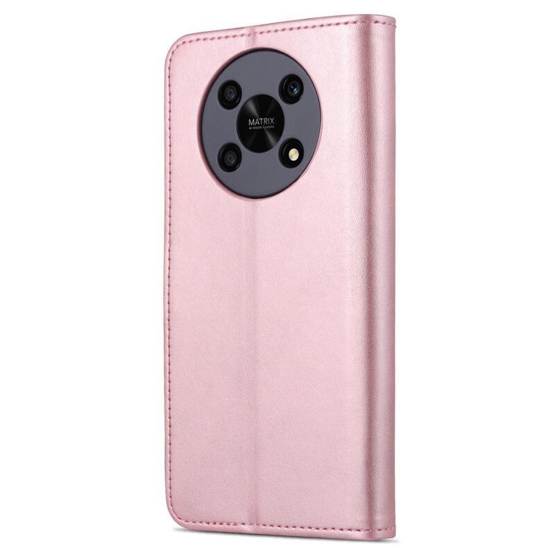 AZNS PU kožené peněženkové pouzdro na mobil Honor Magic 4 Lite 5G - růžovozlaté