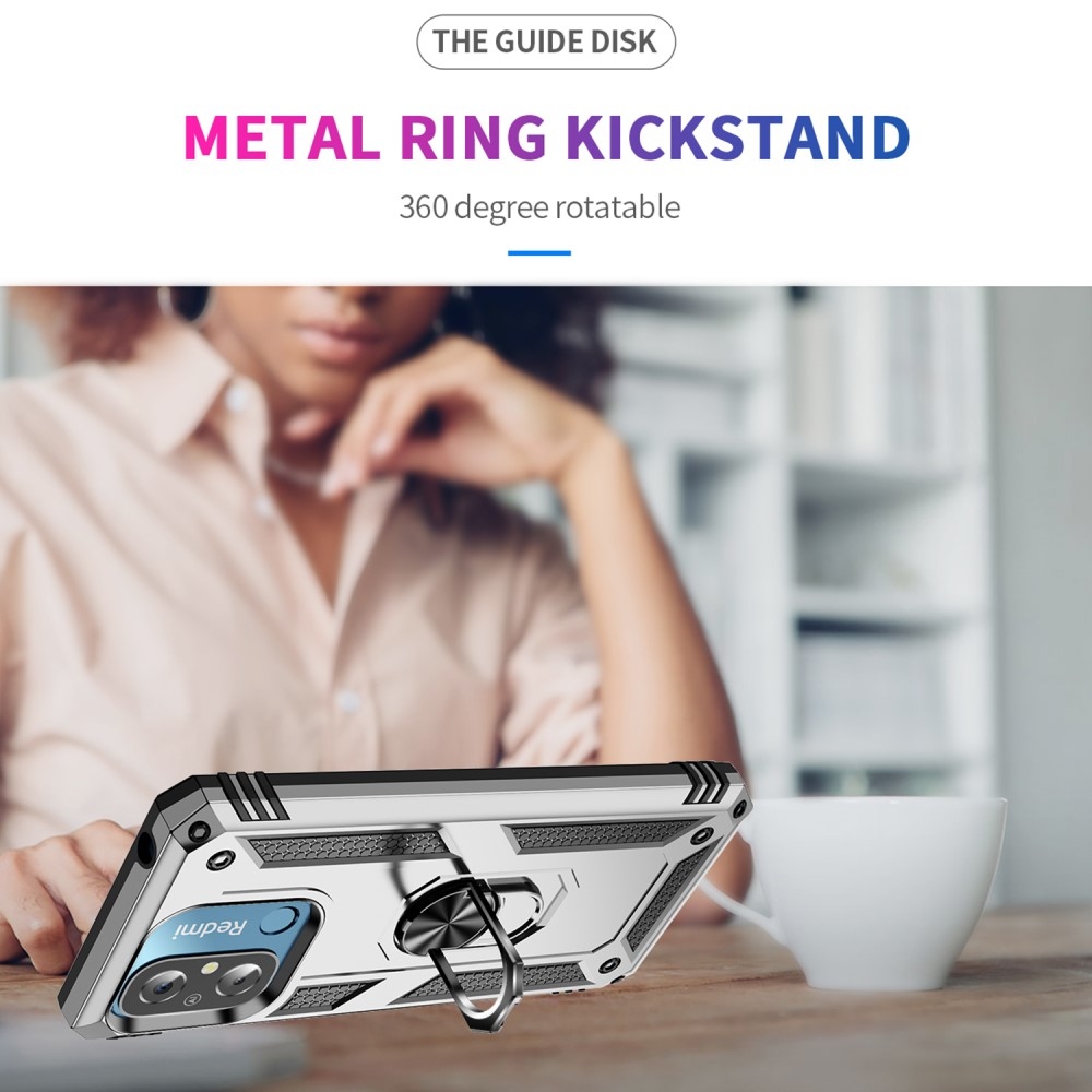 Ring odolný kryt na Xiaomi Redmi 12C - stříbrný