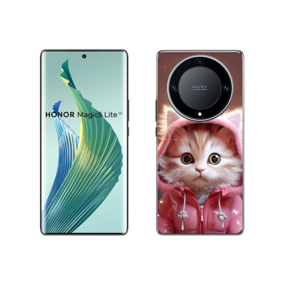 Gelový kryt mmCase na Honor Magic 5 Lite 5G - roztomilé kotě 3