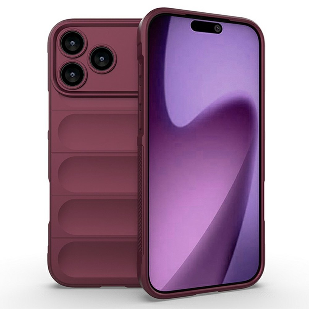 Rugg odolný gelový obal na iPhone 17 Pro Max - vínový