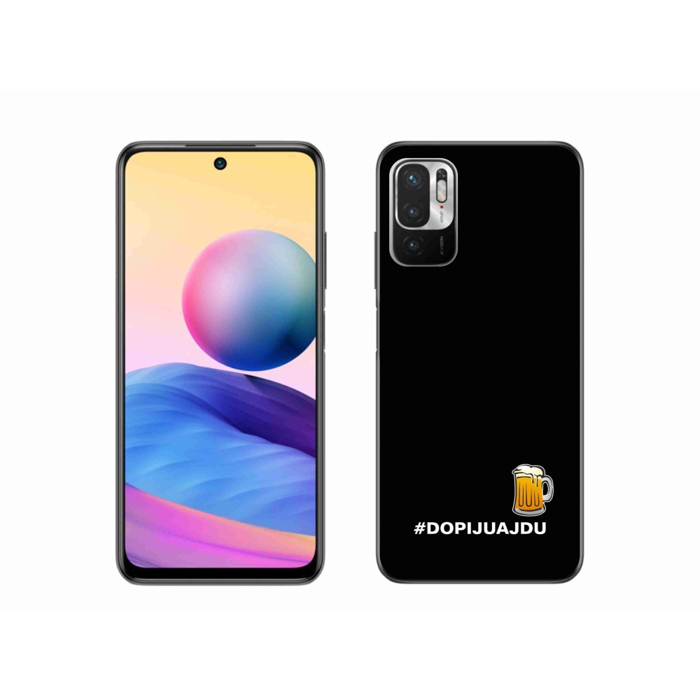 Gelový kryt mmCase na Xiaomi Poco M3 Pro/5G - pivní motiv 1 černé pozadí
