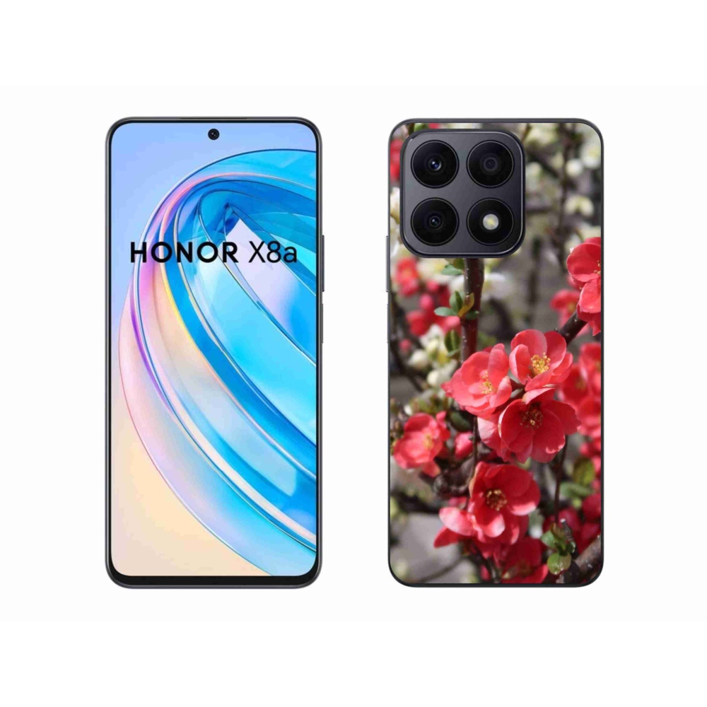 Gelový kryt mmCase na Honor X8a - červené květy