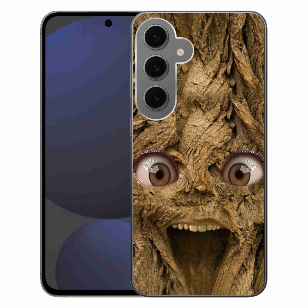 Gelový kryt mmCase na Samsung Galaxy S24 FE - veselý strom s očima