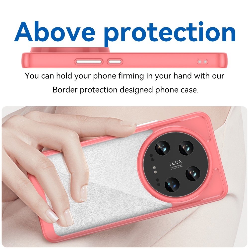 Gelový obal s pevnými zády na Xiaomi 14 Ultra - červený