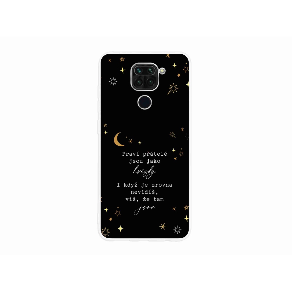 Gelový kryt mmCase na Xiaomi Redmi Note 9 - citát 6 černé pozadí