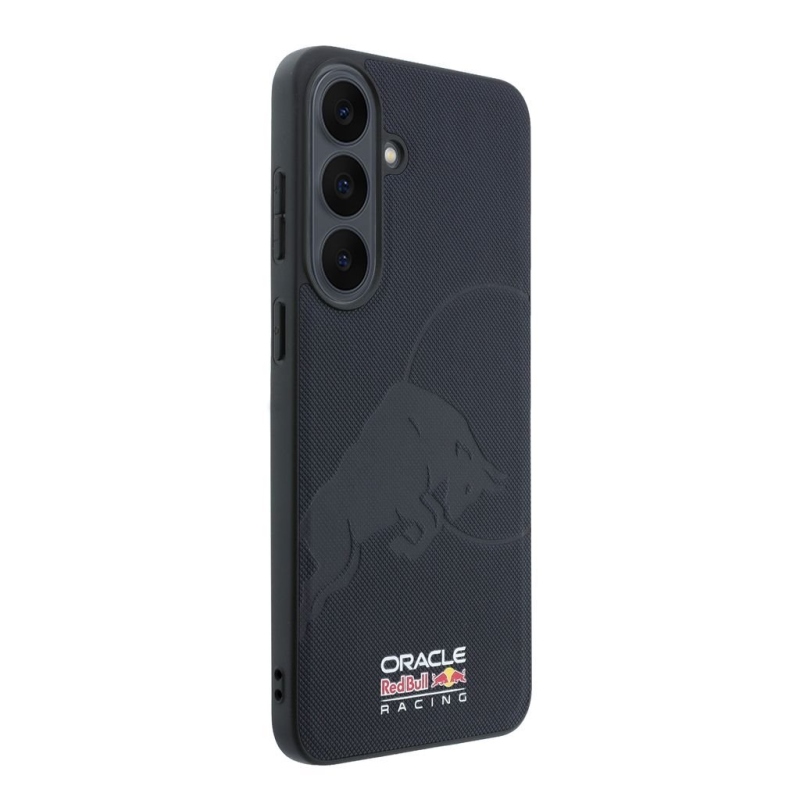Red Bull PU Leather Meshed Debossed Bull Magnetic Zadní Kryt pro Samsung Galaxy S26 FE Navy 