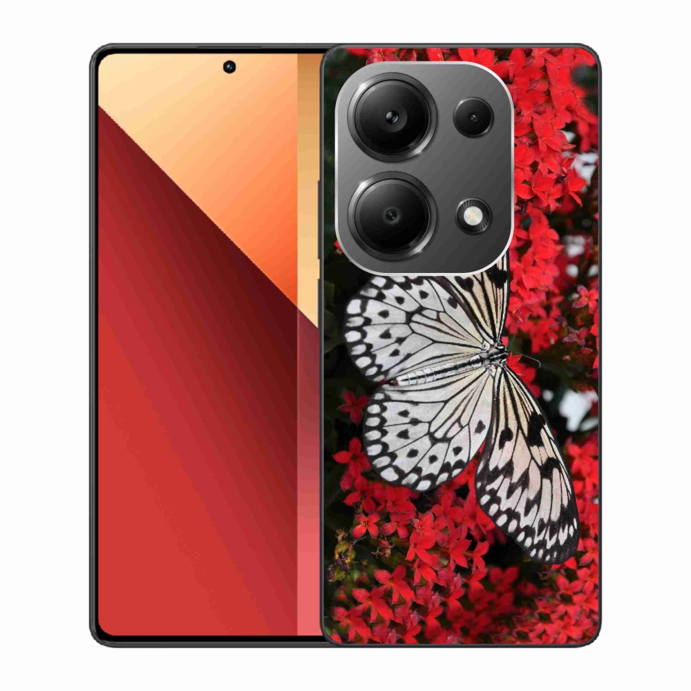 Gelový kryt mmCase na Xiaomi Redmi Note 13 Pro 4G/Poco M6 Pro - černobílý motýl 1