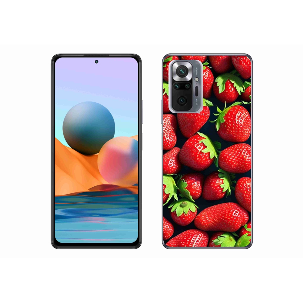 Gelový kryt mmCase na Xiaomi Redmi Note 10 Pro - jahody